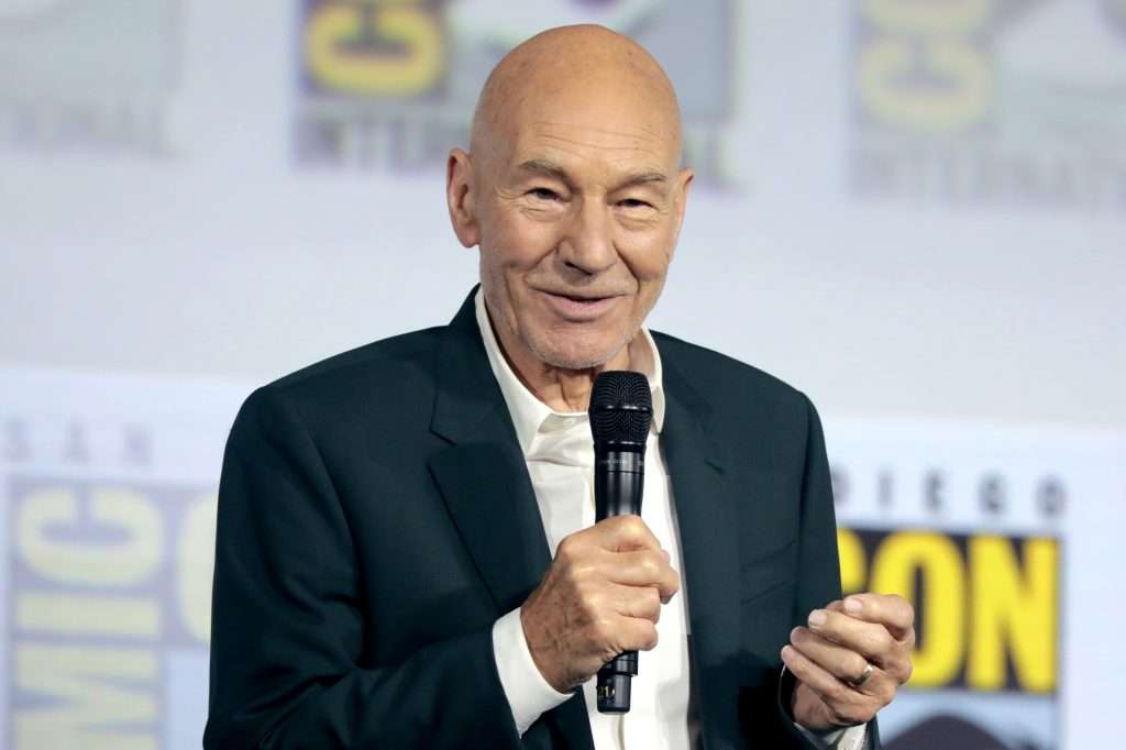 Patrick Stewart speaking at the 2019 San Diego Comic-Con International for Star Trek: Picard