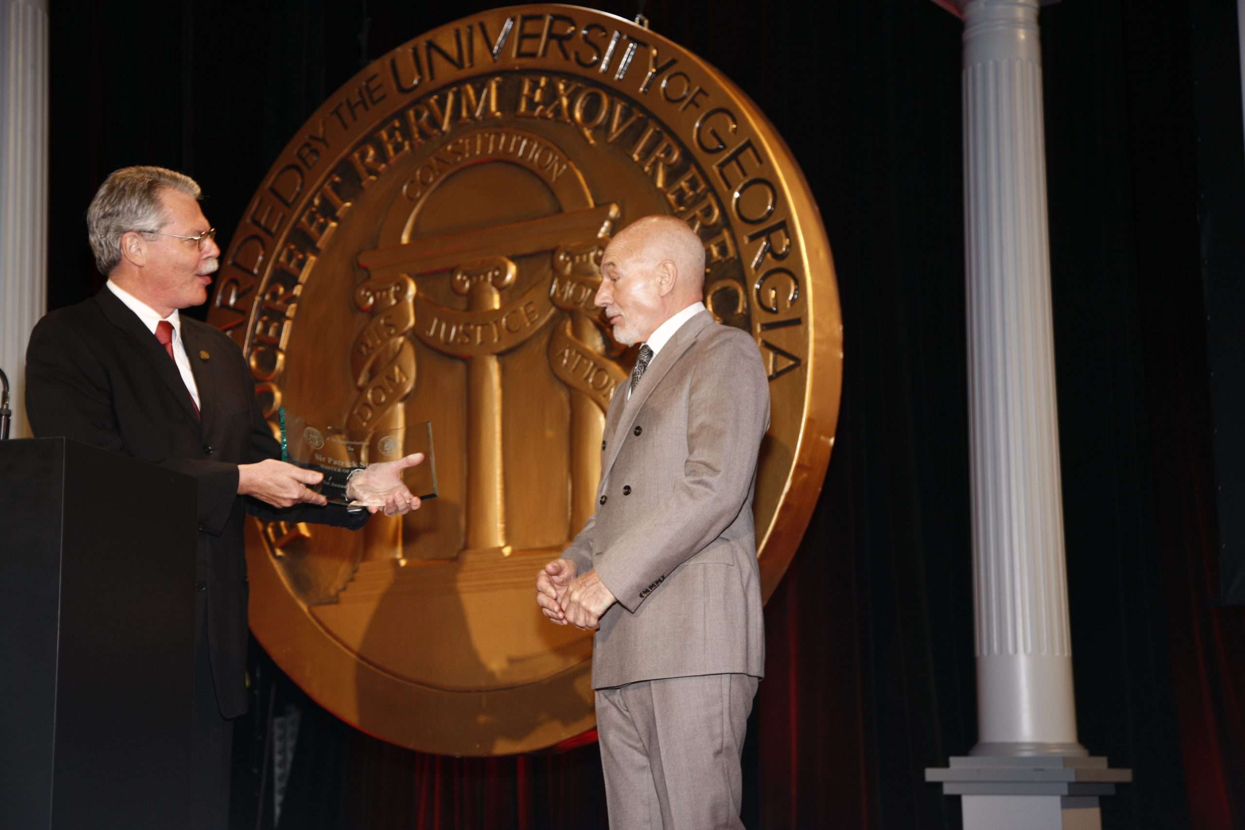 Patrick Stewart at the 71st Annual Peabody Awards luncheon in 2012